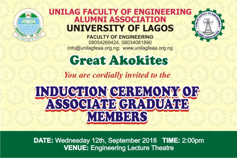 INDUCTION CEREMONY OF ASSOCIATE GRADUATE MEMBERS